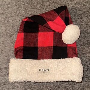 Old Navy Plaid Hat with Pom Pom